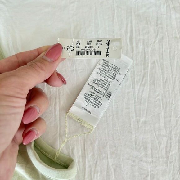 NWT Madewell Flex Longline Bra in Lime Green Checkerboard - Picture 6 of 7